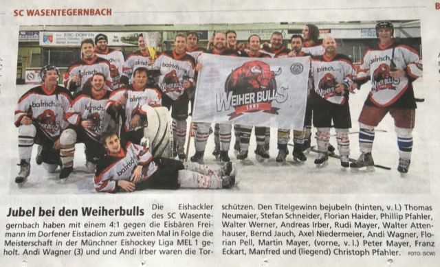 Weiher Bulls – 3x Meister in der MEL1!